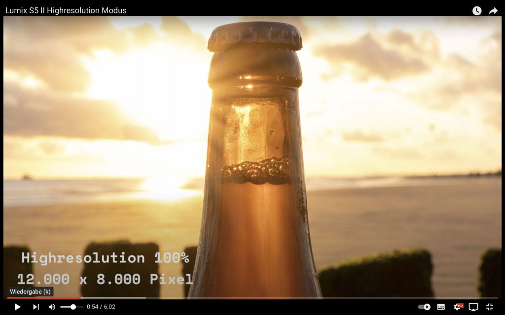 Highresolution Modus an der Lumix S5 II