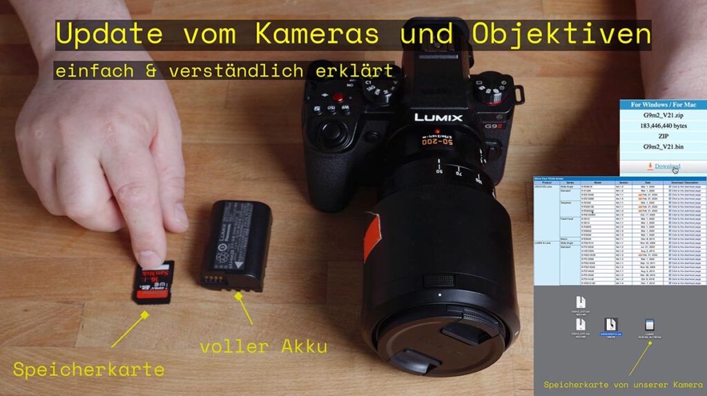 LUMIX Kameras und Objektive updaten Schritt für Schritt