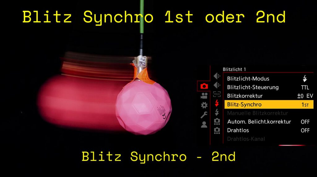 Blitz Synchro auf den 1st oder 2nd Verschlussvorhang