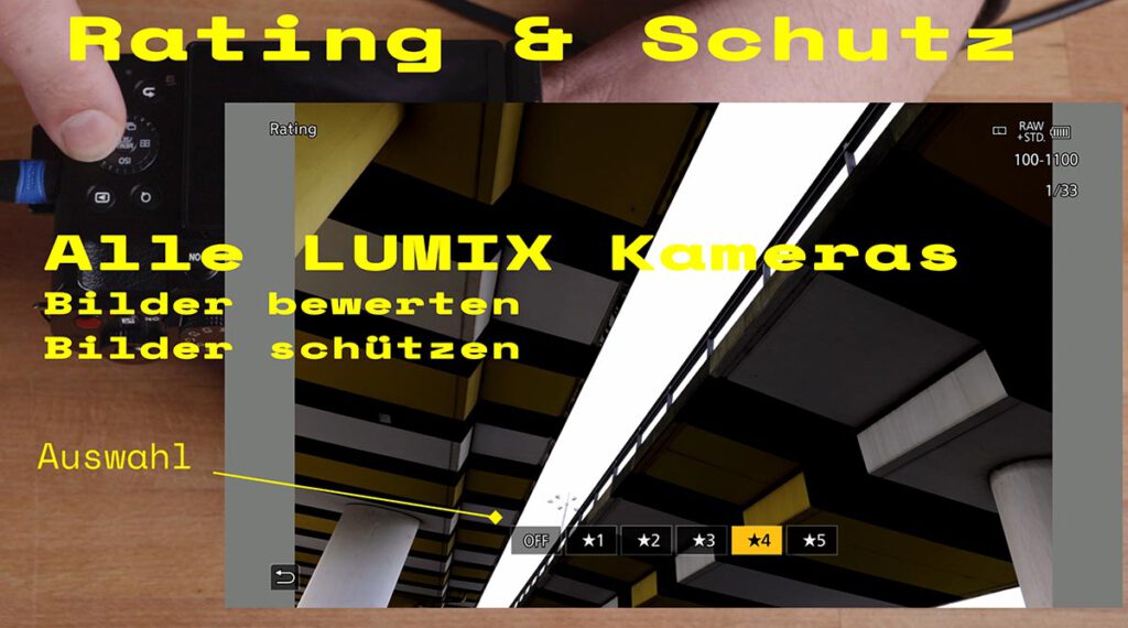 Alle LUMIX Kameras: Rating & Schutz von Bildern